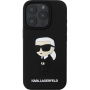 Karl Lagerfeld 3D Rubber Ikonik maska za iPhone 16 Pro Max - crna