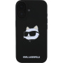Karl Lagerfeld Choupette Head Silicone Cover sa MagSafe za iPhone 16 - crna