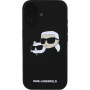 Karl Lagerfeld Silikonska maska Double Heads sa MagSafe za iPhone 16 Plus - crna