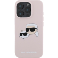 Karl Lagerfeld Silikonska maska Double Heads sa MagSafe za iPhone 16 Pro Max - Pink