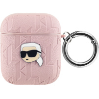 Karl Lagerfeld Reljefna maska Karl Head za AirPods 1 / 2 - roza