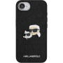 Karl Lagerfeld Fixed Glitter Metal K&CH svjetlucava maskica za iPhone 16e / 17e - crna