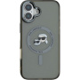 Karl Lagerfeld IML K&CH Heads Metal Frame Cover s MagSafe za iPhone 16 - siva