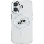Karl Lagerfeld IML K&CH Heads Metal Frame Cover s MagSafe za iPhone 16 Plus - prozirna