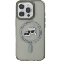 Karl Lagerfeld IML K&CH Heads Metal Frame Cover s MagSafe za iPhone 16 Pro - siva