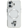 Karl Lagerfeld IML Karl and Choupette maska s MagSafe za iPhone 16 Plus - prozirna
