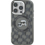 Karl Lagerfeld IML monogram K&CH maska za glavu s MagSafe za iPhone 16 Pro Max - crna