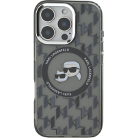 Karl Lagerfeld IML monogram K&CH maska za glavu s MagSafe za iPhone 16 Pro Max - crna