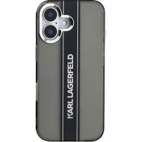 Karl Lagerfeld IML Stripe Logo maska za iPhone 16 - siva