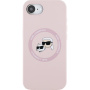 Karl Lagerfeld K&CH Heads silikonska maskica s MagSafe za iPhone 16e / 17e - ružičasta