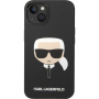 Karl Lagerfeld Karl Head silikonska maska pro iPhone 14 Plus - crni