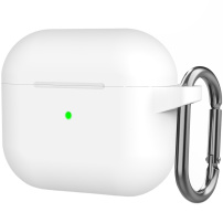 Silikonski zaštitni etui s karabinom za AirPods 3 - bijeli