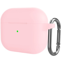 Silikonski zaštitni etui s karabinom za AirPods 3 - ružičasti