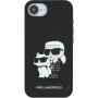 Karl Lagerfeld Saffiano Karl and Choupette maskica za iPhone 16e / 17e - crna