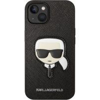 Karl Lagerfeld Saffiano Karl Head maska pro iPhone 14 Plus - crni