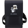 Karl Lagerfeld Saffiano Metal Logo NFT univerzalna torba za iPhone - crna