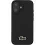Lacoste Iconic Petit Pique Woven Logo Cover s MagSafe za iPhone 16 - crna