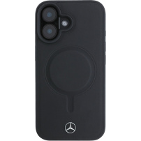Mercedes Smooth Leather case sa MagSafe za iPhone 16 - crna