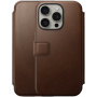 Nomad Modern Leather Folio flip futrola sa MagSafe za iPhone 15 Pro Max - smeđi