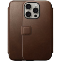 Nomad Modern Leather Folio flip futrola sa MagSafe za iPhone 15 Pro Max - smeđi