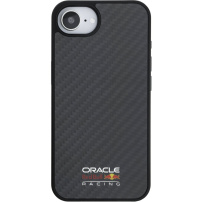 Oracle Red Bull Racing Carbon Shiny Logo maskica s MagSafe za iPhone 16e / 17e - crna