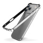 Zaštitni okvir za iPhone 17 Pro Max - crno-srebrni