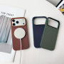 Zaštitna maskica s tekstilnom površinom i MagSafe za iPhone 14 Pro Max - zelena