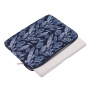 Torba s uzorkom perja za iPad do 11" / MacBook do 12" - tamnoplava