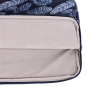 Torba s uzorkom perja za iPad do 11" / MacBook do 12" - tamnoplava