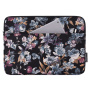 Torba s uzorkom plavog cvijeća za iPad do 13" / MacBook do 14" - crna