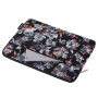 Torba s uzorkom plavog cvijeća za iPad do 13" / MacBook do 14" - crna