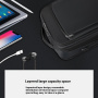 COOLBELL CB-8308 ruksak s vanjskim USB portom i bravom za zatvarače za iPad / MacBook do 17" - tamnoplavi