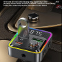 WEKOME WP-C62 Bluetooth FM transmitter za auto s priključcima USB-C / 2x USB-A - 48W - sivi