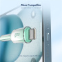 ENKAY Ice Clear pleteni kabel za punjenje i prijenos podataka - USB-C na USB-C - 2 m - narančasti