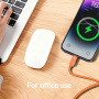 USAMS SJ776 opleteni kabel za punjenje i prijenos podataka s pozadinskim osvjetljenjem - USB-C na Lightning - 1,2 m - crni