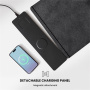 S1300 dvostrana podloga za tipkovnicu i miš s bežičnim punjenjem za iPhone / AirPods - crna