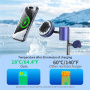 MC07 3u1 Qi2 sklopivi magnetski bežični stalak s lampom za iPhone / Apple Watch / AirPods - 15W - tamnoplavi