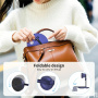 MC07 3u1 Qi2 sklopivi magnetski bežični stalak s lampom za iPhone / Apple Watch / AirPods - 15W - tamnoplavi