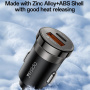 Yesido Y73 set auto punjača s portovima USB-C / USB-A i kabela USB-C na Lightning - 30W - 1 m - crna
