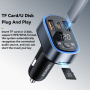 ESSAGER ES-F748 Bluetooth FM transmiter za automobil s USB-C / 2x USB-A portovima - 35W - crni