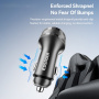 ESSAGER ES-CC25 auto punjač sa zaslonom i portovima 2x USB-C / USB-A - 108W - tamno siva
