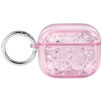 Prozirni omot sa šljokicama za AirPods 3 - ružičasti