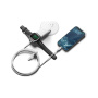 Nomad Universal 2u1 univerzalni pleteni Kabel za punjenje - USB-C na magnetski disk / USB-C - 1,5 m - bijeli