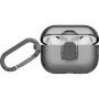 UNIQ Glase Pro Lock prozirna futrola sa zatvaranjem i karabinerom za AirPods Pro 3 - dimna