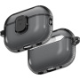 UNIQ Glase Pro Lock prozirna futrola sa zatvaranjem i karabinerom za AirPods Pro 3 - dimna