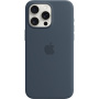 Originalna Apple silikonska maskica s MagSafe za iPhone 15 Pro Max - olujno plava