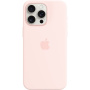 Originalna Apple silikonska maskica s MagSafe za iPhone 15 Pro Max - svijetlo ružičasti