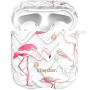 Kingxbar proziran omot s kamenčićima za AirPods 1 / 2 - valovi i flamingosi
