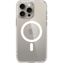 Spigen Ultra Hybrid MagFit prozirna maska sa bijelim MagSafe za iPhone 15 Pro - proziran