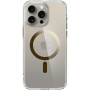 Spigen Ultra Hybrid MagFit prozirna maska sa zlatnim MagSafe za iPhone 15 Pro Max - proziran